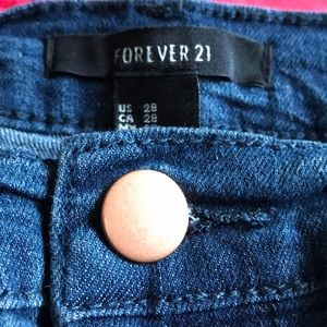 Forever 21 Brand Dark-Rinse Skinny Jeans Sz 28